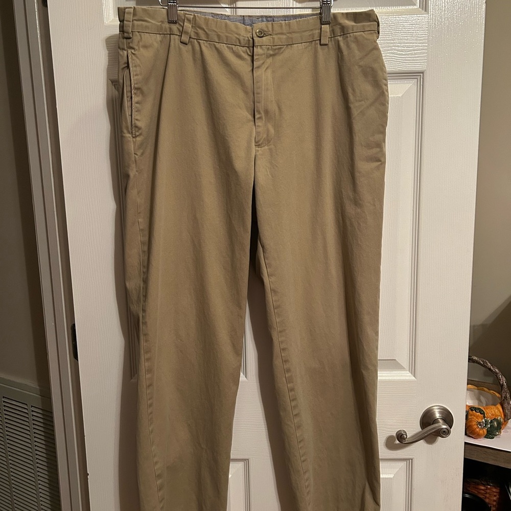 Frank’s Men's Khaki Performance Pants 38x30 Made in USA 100% Cotton